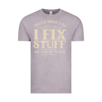Vintage Zinc that's what i do i fix stuff and i know things funny saying t shirt Vintage Tee - maiPhamDesign