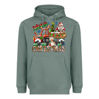 Sage Merry Christmas  tractor Heavyweight Hoodie - CowhideDigitalArt