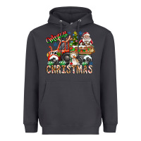 Smoke Merry Christmas  tractor Heavyweight Hoodie - CowhideDigitalArt