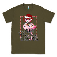 Army Green Merry Flock Christmas Flamingo Christmas Classic Tee - Bettercallsaul