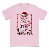 Bubblegum Pink Merry Flock Christmas Flamingo Christmas Classic Tee - Bettercallsaul