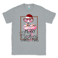 Heather Grey Merry Flock Christmas Flamingo Christmas Classic Tee - Bettercallsaul