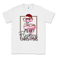 White Merry Flock Christmas Flamingo Christmas Classic Tee - Bettercallsaul