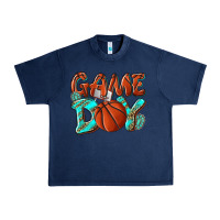 Navy Game day leopard basketball Urban Heavy Tee - NancyCooperArtShop