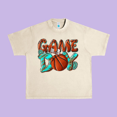 Game Day Leopard Basketball Urban Heavy Tee Designed By Nancycooperartshop