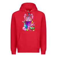 Red Easter Coffee Cup Premium Hoodie - BundleAndBundleShop