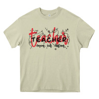 Mossy christmas teacher Heavy Core Tee - MaliasSmallBusiness