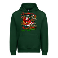 Forest Green louisiana christmas with  afro santa Urban Hoodie - BarkalooDesign