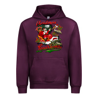 Mauve Wine louisiana christmas with  afro santa Urban Hoodie - BarkalooDesign