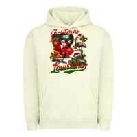 Pigment Pistachio louisiana christmas with  afro santa Urban Hoodie - BarkalooDesign