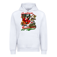 White louisiana christmas with  afro santa Urban Hoodie - BarkalooDesign