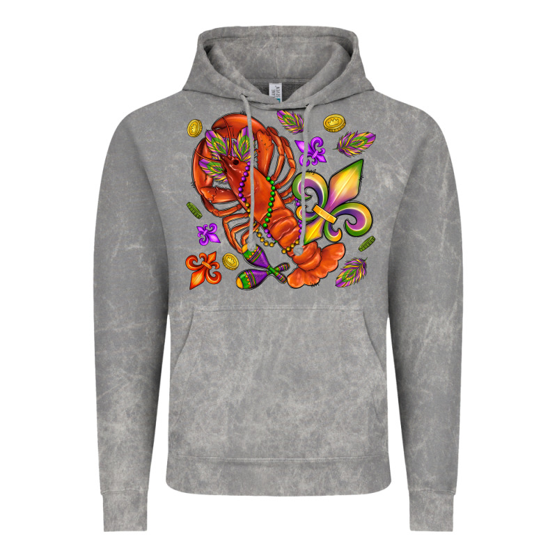Crawfish And Fleur De Lis Vintage Hoodie by NancyCooperArtShop | Teevron