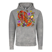 Cloud Rock Crawfish and fleur de lis Vintage Hoodie - NancyCooperArtShop