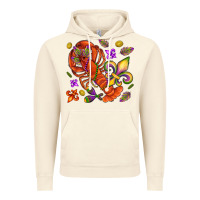 Vintage Artic Crawfish and fleur de lis Vintage Hoodie - NancyCooperArtShop