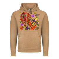 Vintage Camel Crawfish and fleur de lis Vintage Hoodie - NancyCooperArtShop