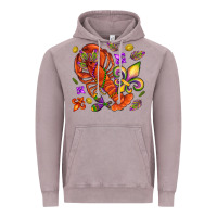 Vintage Zinc Crawfish and fleur de lis Vintage Hoodie - NancyCooperArtShop