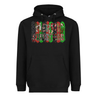 Black Merry Christmas Heavyweight Hoodie - CowhideDigitalArt