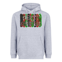 Heather Grey Merry Christmas Heavyweight Hoodie - CowhideDigitalArt