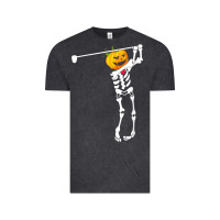 Vintage Black Golf Skeleton Pumpkin Halloween Shirt Vintage Tee - maiPhamDesign