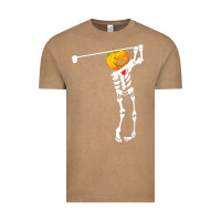 Vintage Coffee Golf Skeleton Pumpkin Halloween Shirt Vintage Tee - maiPhamDesign