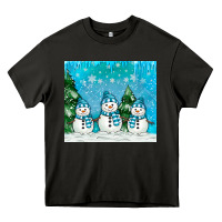 Asphalt snowman Heavy Core Tee - MaliasSmallBusiness