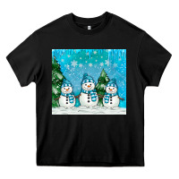 Black snowman Heavy Core Tee - MaliasSmallBusiness
