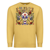 Antique Gold dia de los muertos Premium Sweatshirt - CowhideDigitalArt