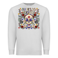 Dove Grey dia de los muertos Premium Sweatshirt - CowhideDigitalArt