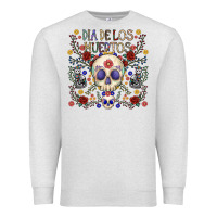 Oatmeal Heather dia de los muertos Premium Sweatshirt - CowhideDigitalArt