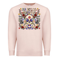 Pale Pink dia de los muertos Premium Sweatshirt - CowhideDigitalArt