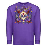 Purple dia de los muertos Premium Sweatshirt - CowhideDigitalArt