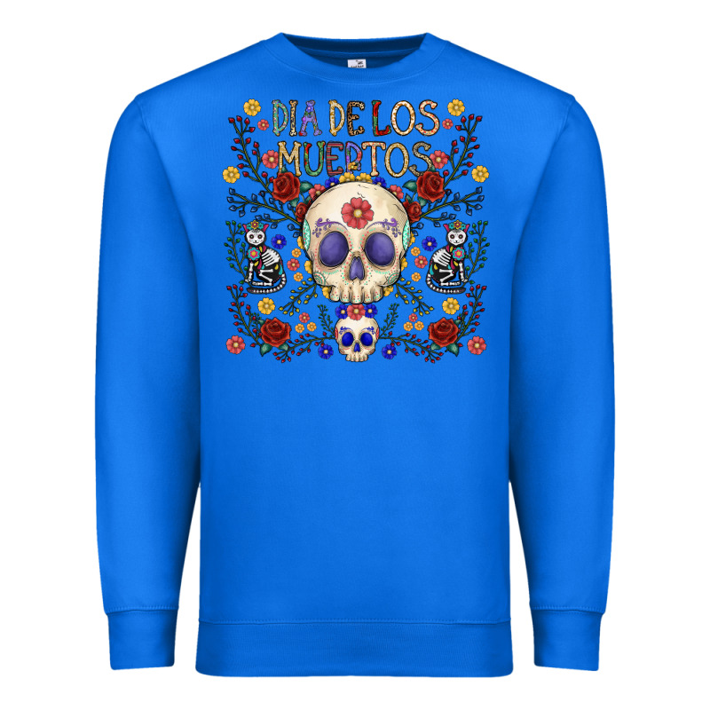 Dia De Los Muertos Premium Sweatshirt by CowhideDigitalArt | Teevron