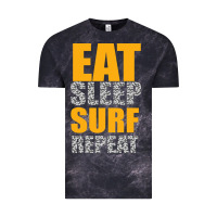Cloud Black eat sleep surf repeat Vintage Tee - Bettercallsaul