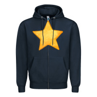 Navy yellow star Zipper Hoodie - FaDigitalArtStudio