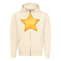 Sandshell yellow star Zipper Hoodie - FaDigitalArtStudio