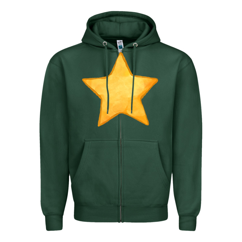 Yellow Star Zipper Hoodie by FaDigitalArtStudio | Teevron