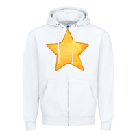 White yellow star Zipper Hoodie - FaDigitalArtStudio