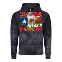 Cloud Black Mexican and Puerto Rico flag Vintage Hoodie - texasbilliewilder