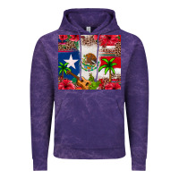 Cloud Purple Mexican and Puerto Rico flag Vintage Hoodie - texasbilliewilder