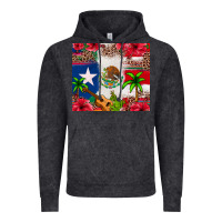 Vintage Black Mexican and Puerto Rico flag Vintage Hoodie - texasbilliewilder
