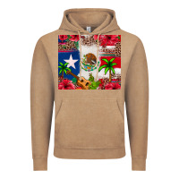 Vintage Coffee Mexican and Puerto Rico flag Vintage Hoodie - texasbilliewilder
