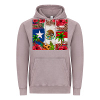 Vintage Zinc Mexican and Puerto Rico flag Vintage Hoodie - texasbilliewilder