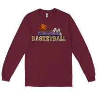 Burgundy Wild about Basketball Long Sleeve Tee - HowdyJamesFarm