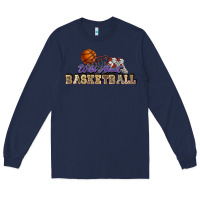 Navy Wild about Basketball Long Sleeve Tee - HowdyJamesFarm