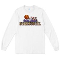White Wild about Basketball Long Sleeve Tee - HowdyJamesFarm