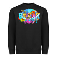 Black The beach is calling Heavyweight Sweatshirt - FaDigitalArtStudio