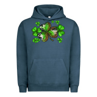 Pigment Midnight Navy st. patricks day shamrocks Urban Hoodie - BarkalooDesign