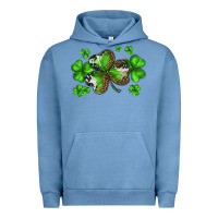 Pigment Pebble Blue st. patricks day shamrocks Urban Hoodie - BarkalooDesign