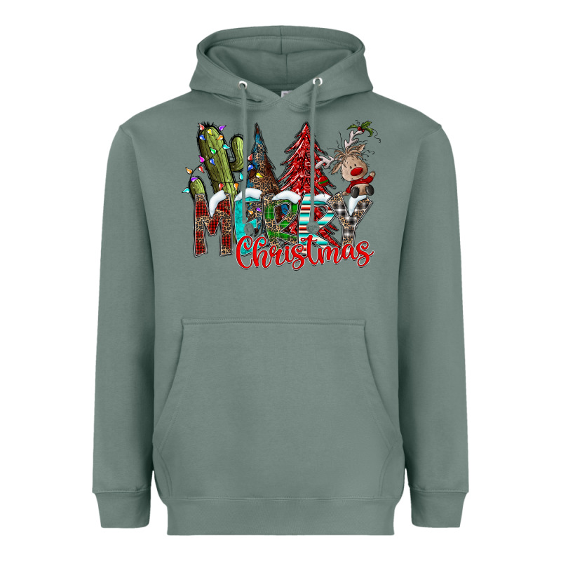 Merry Christmas Heavyweight Hoodie by CowhideDigitalArt | Teevron