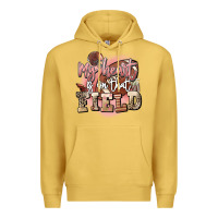 Antique Gold my heart is on that field Premium Hoodie - FaDigitalArtStudio